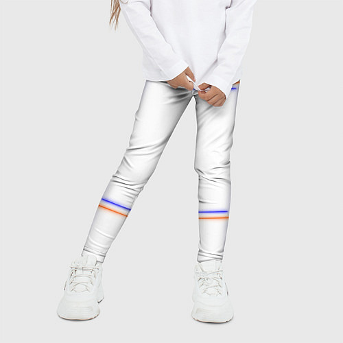 Детские легинсы Neon white orange light blue / 3D-принт – фото 3