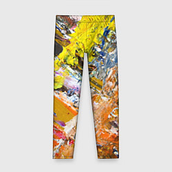 Детские легинсы Живая Абстракция: Поток Цветов и Форм в Постоянном