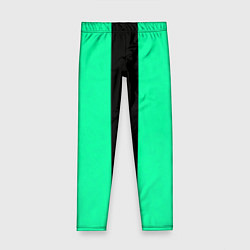 Детские легинсы Color turquoise black line