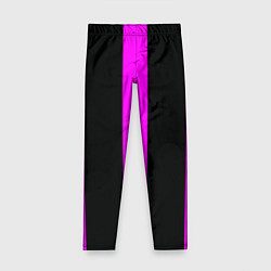 Детские легинсы Color black pink lines