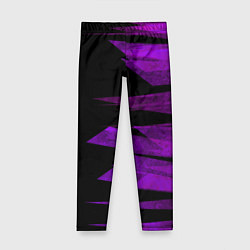 Детские легинсы Color purple black stripes