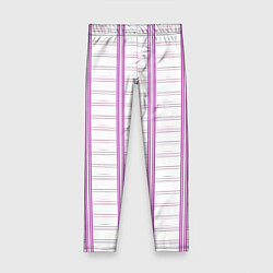 Детские легинсы Color white cage pink line