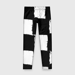 Детские легинсы Черные квадраты в виде шахматной доски
