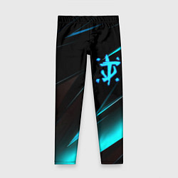 Леггинсы для девочки Doom neon stripes, цвет: 3D-принт