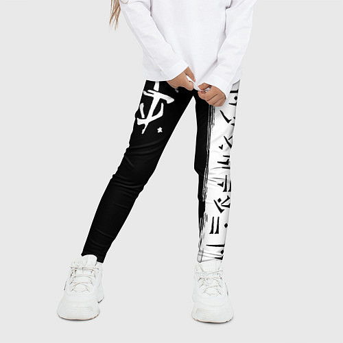 Детские легинсы Doom символы марса / 3D-принт – фото 3