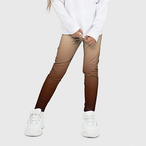 Детские легинсы Мокко мусс омбре / 3D-принт – фото 3