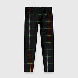 Детские легинсы Color black orange green crosses