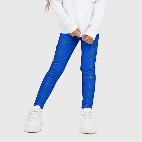 Детские легинсы Color blue stripes / 3D-принт – фото 3