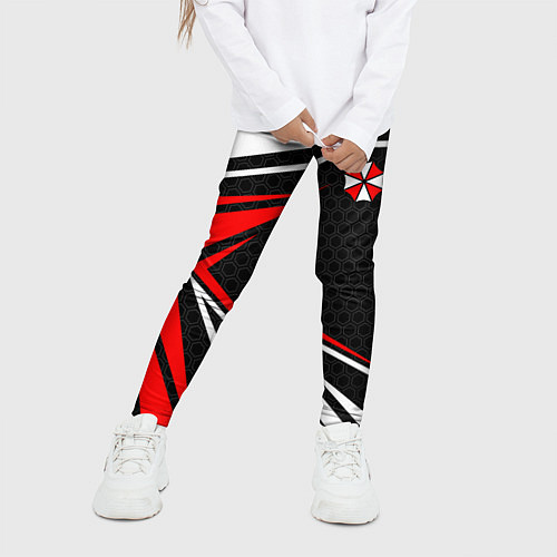 Детские легинсы Umbrella - red uniform / 3D-принт – фото 3