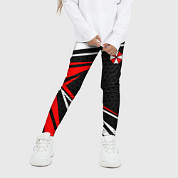 Леггинсы для девочки Umbrella - red uniform, цвет: 3D-принт — фото 2