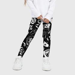 Леггинсы для девочки Retro gamer pattern, цвет: 3D-принт — фото 2