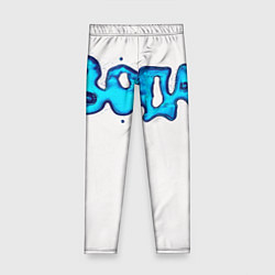 Леггинсы для девочки Вода мерч логотип надпись, цвет: 3D-принт