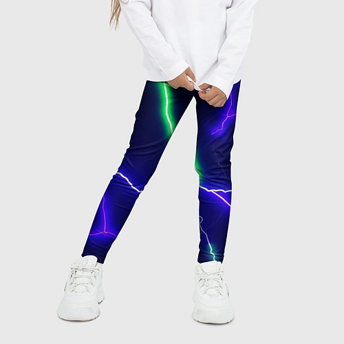 Детские легинсы Multicolored lightning / 3D-принт – фото 3