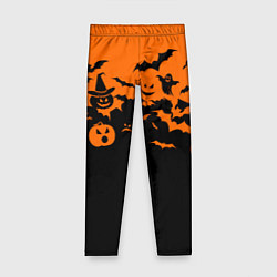 Леггинсы для девочки Хэллоуин тыквы и призраки, цвет: 3D-принт