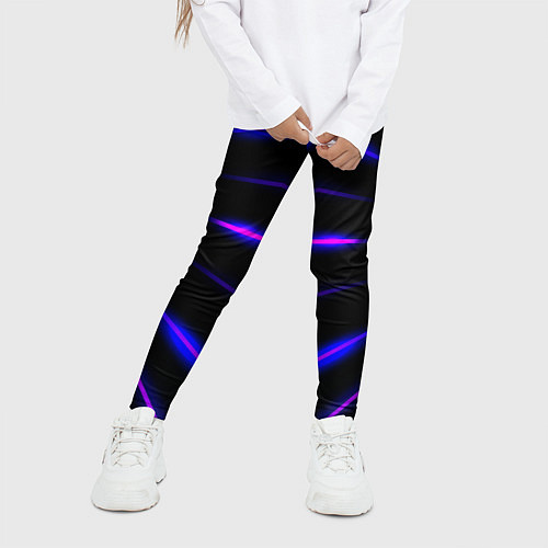 Детские легинсы Color black neon / 3D-принт – фото 3