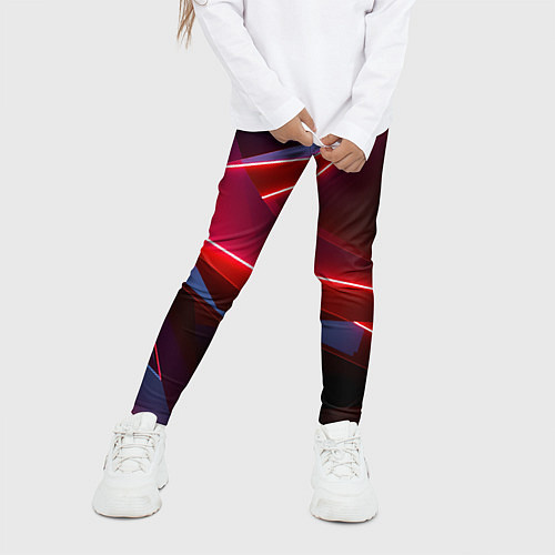 Детские легинсы Neon laser red / 3D-принт – фото 3