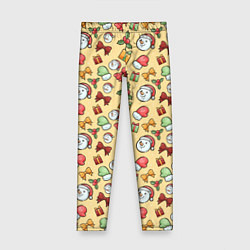 Детские легинсы Новогодний паттерн