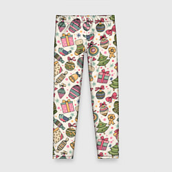 Детские легинсы Новогодний паттерн