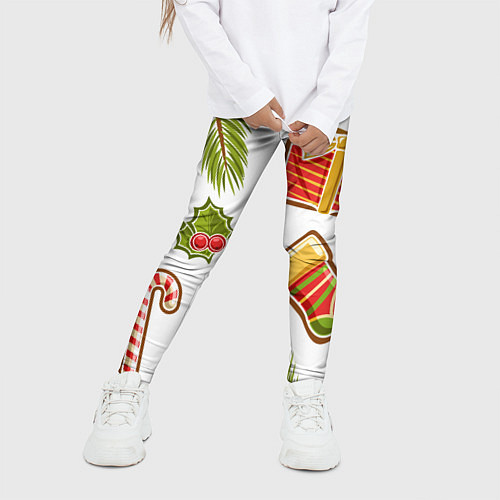 Детские легинсы Рождественский вайб / 3D-принт – фото 3