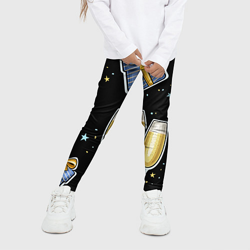 Детские легинсы Новогодний вайб / 3D-принт – фото 3