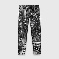 Детские легинсы Cyber urban skull - ai art fantasy