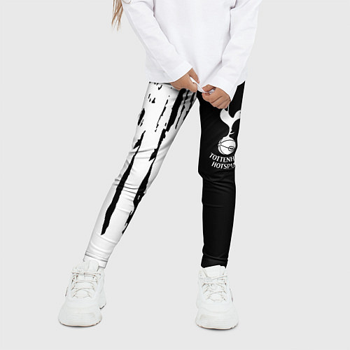 Детские легинсы Tottenham Hotspur белые краски / 3D-принт – фото 3