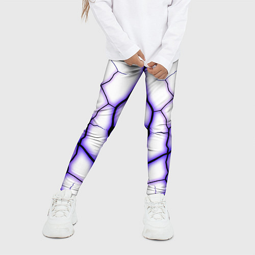 Детские легинсы Color white purple / 3D-принт – фото 3