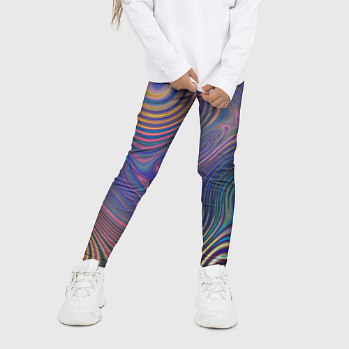 Детские легинсы Абстрактная рябь / 3D-принт – фото 3