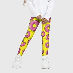 Леггинсы для девочки Пончики Гомера, цвет: 3D-принт — фото 2