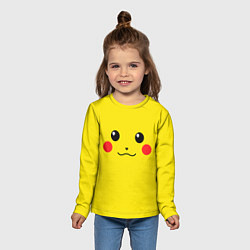 Лонгслив детский Happy Pikachu, цвет: 3D-принт — фото 2