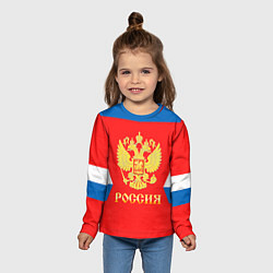 Лонгслив детский Сборная РФ: #72 BOBROVSKY, цвет: 3D-принт — фото 2