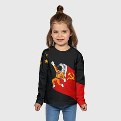 Лонгслив детский Советский Гагарин, цвет: 3D-принт — фото 2