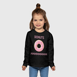 Лонгслив детский Donuts, цвет: 3D-принт — фото 2