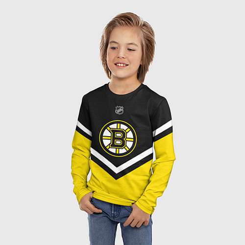 Детский лонгслив NHL: Boston Bruins / 3D-принт – фото 3