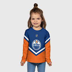Лонгслив детский NHL: Edmonton Oilers, цвет: 3D-принт — фото 2