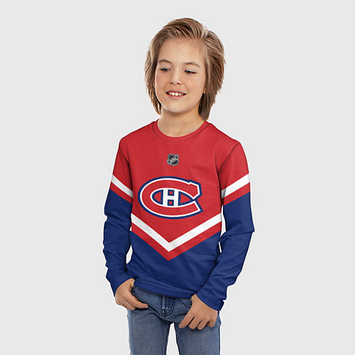 Детский лонгслив NHL: Montreal Canadiens / 3D-принт – фото 3