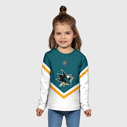 Лонгслив детский NHL: San Jose Sharks, цвет: 3D-принт — фото 2