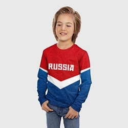 Лонгслив детский Russia Team, цвет: 3D-принт — фото 2