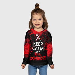 Лонгслив детский Keep Calm & Kill Zombies, цвет: 3D-принт — фото 2