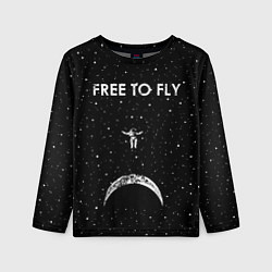Лонгслив детский Free to Fly, цвет: 3D-принт