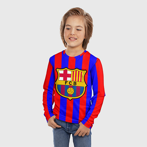 Детский лонгслив Barca FCB Club / 3D-принт – фото 3