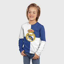 Лонгслив детский Real Madrid: Blue style, цвет: 3D-принт — фото 2