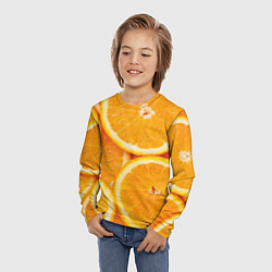 Лонгслив детский Апельсинка, цвет: 3D-принт — фото 2