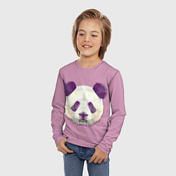 Лонгслив детский Геометрическая панда, цвет: 3D-принт — фото 2