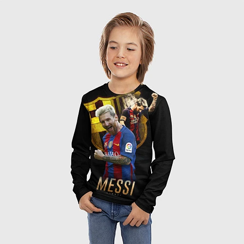 Детский лонгслив Messi Star / 3D-принт – фото 3