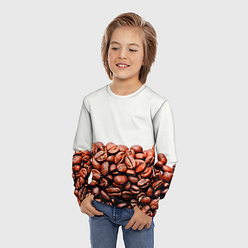 Детский лонгслив Coffee / 3D-принт – фото 3