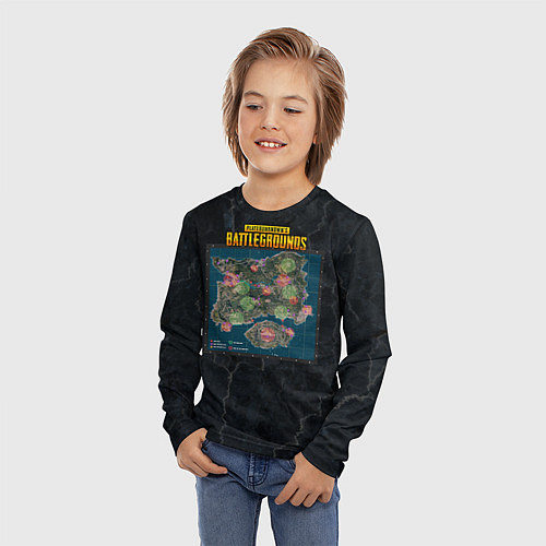 Детский лонгслив PUBG Map / 3D-принт – фото 3