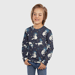 Лонгслив детский Космокотики, цвет: 3D-принт — фото 2