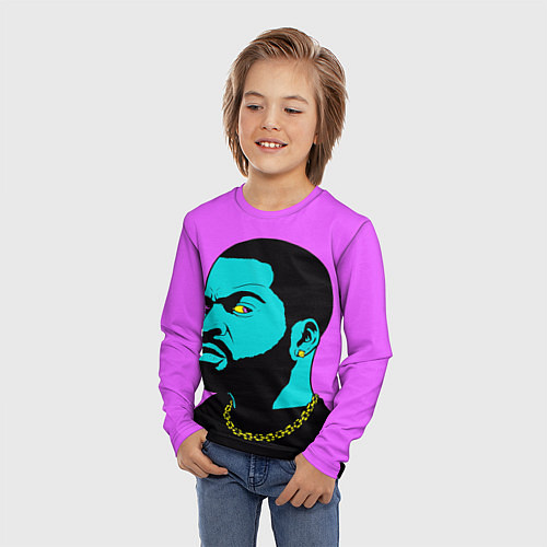 Детский лонгслив Ice Cube: Neon colour / 3D-принт – фото 3