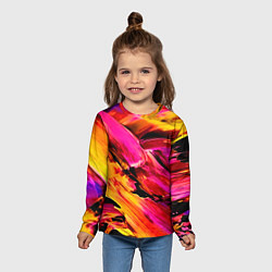 Лонгслив детский Акварельный цвет, цвет: 3D-принт — фото 2